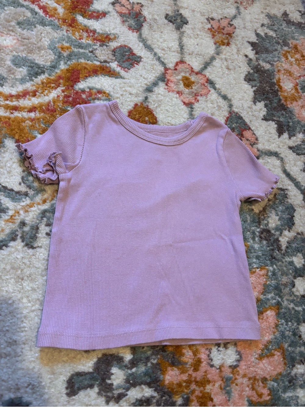 baby gap Ribbed Short Sleeve Tee in Purple Baby 3-6M